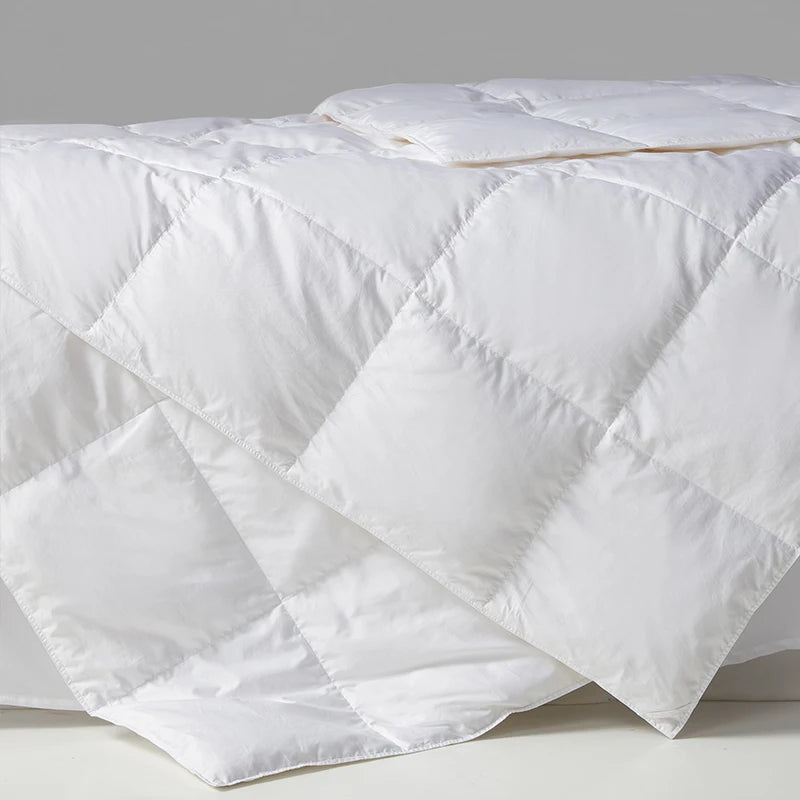 Ultra-Light 100% Goose Down Duvet: Summer Comforter with 700 Fill Power - Perfect Air Conditioned Thin Quilt for Double Beds
